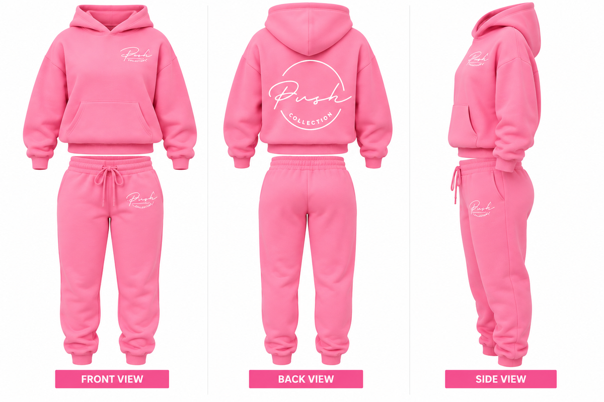 PUSH Collection Signature Pink Hoodie & Jogger Set