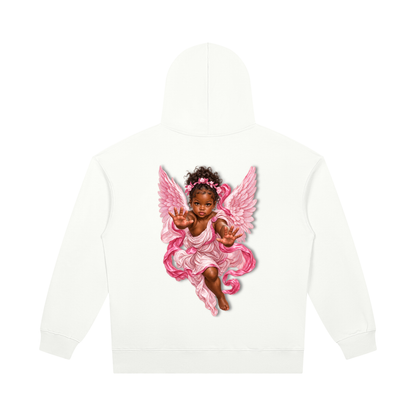 Black Angel Unisex Heavyweight Pullover Hoodie/Denise
