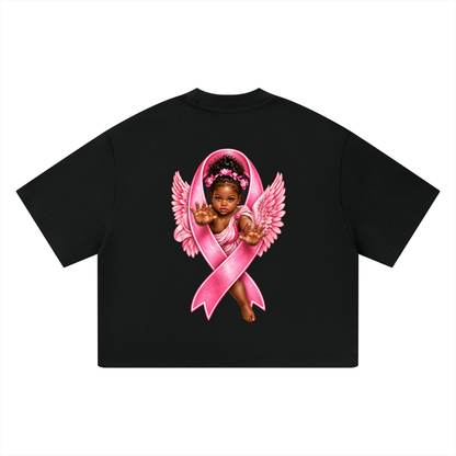 Black Angel Unisex Heavyweight Boxy T-Shirt/Denise