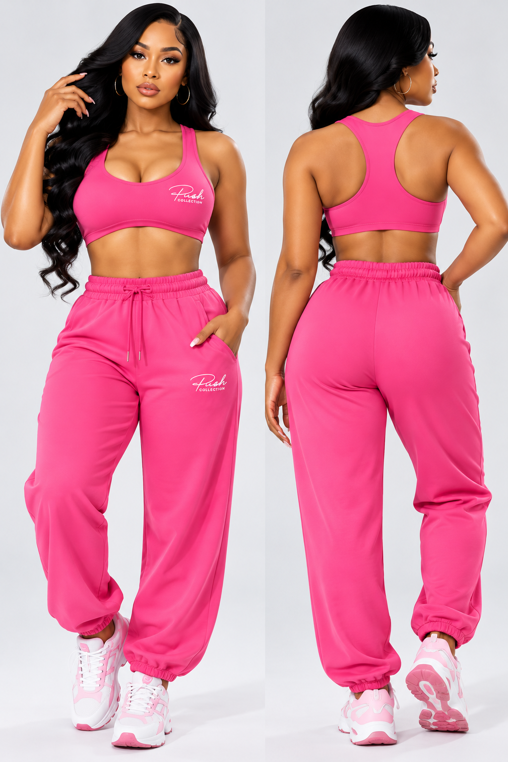 PUSH Collection Signature Pink Sport Lounge Set
