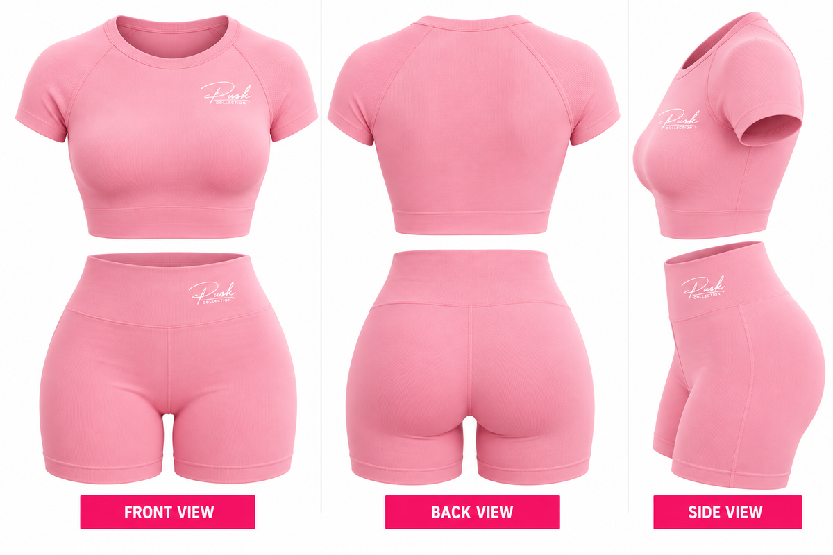 PUSH Collection Signature Short Set – Light Pink
