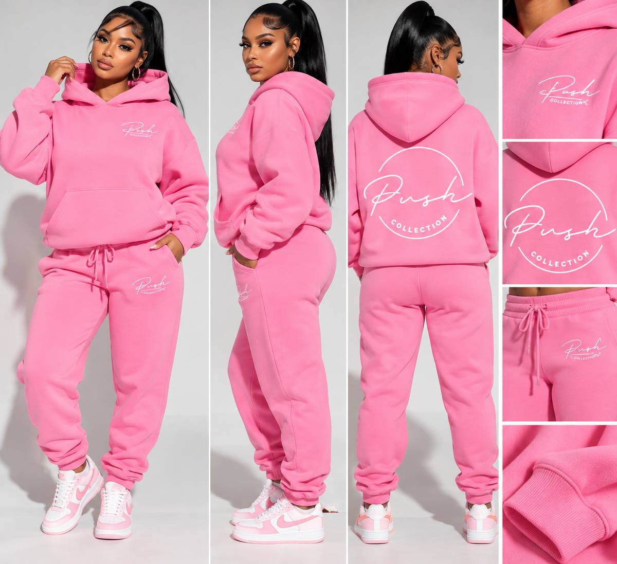PUSH Collection Signature Pink Hoodie &amp; Jogger Set