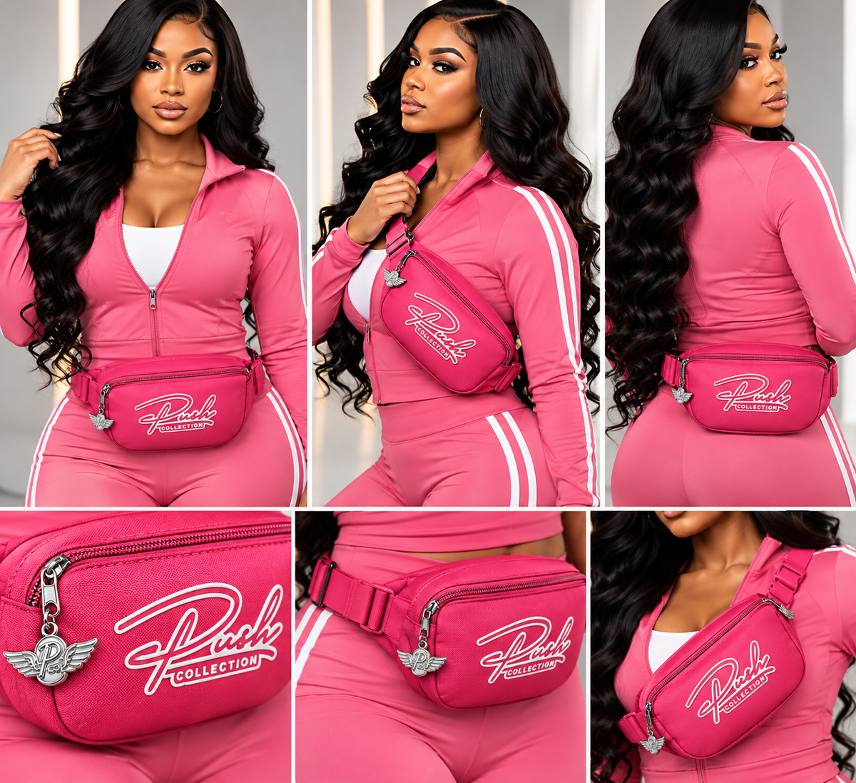 PUSH Collection Luxe Fanny Pack – Signature Pink