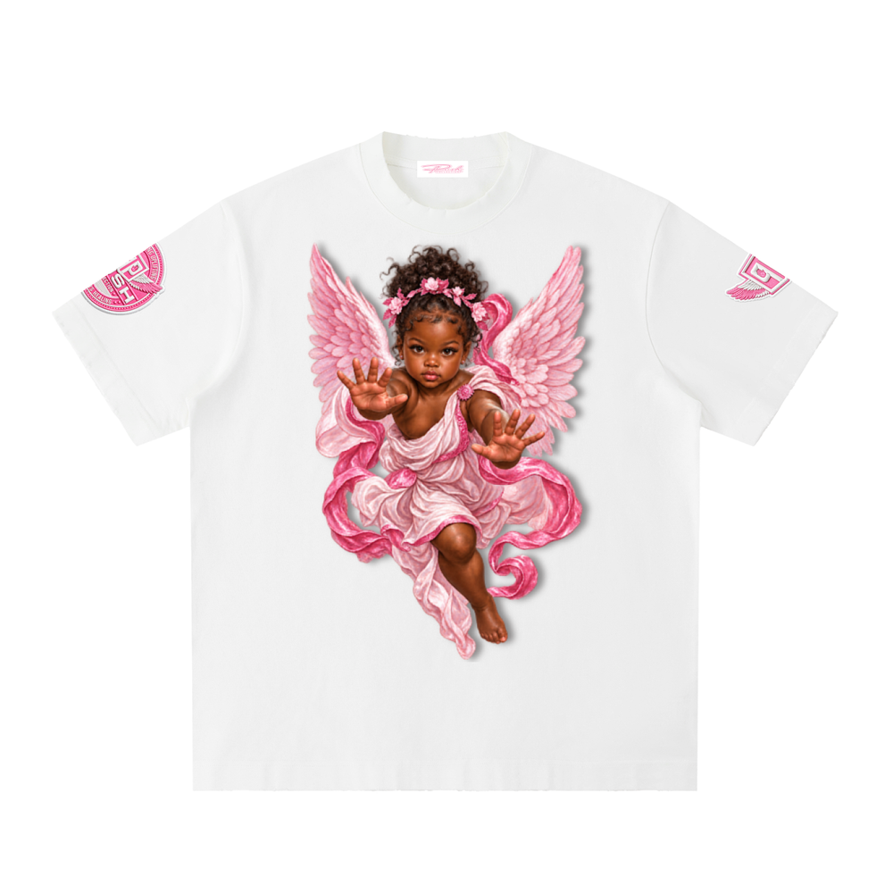 Black Angel Heavyweight Vintage Washed Frayed T-Shirt